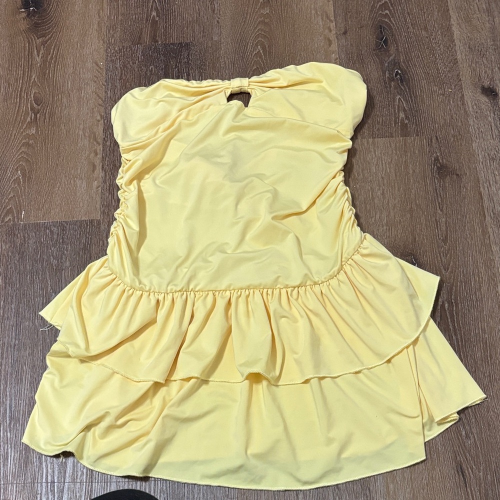 SHEIN Yellow Mini Dress